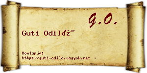Guti Odiló névjegykártya